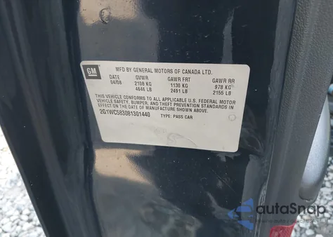 2008 Chevrolet Impala Lt from USA, damaged, VIN 2G1WC583081301440